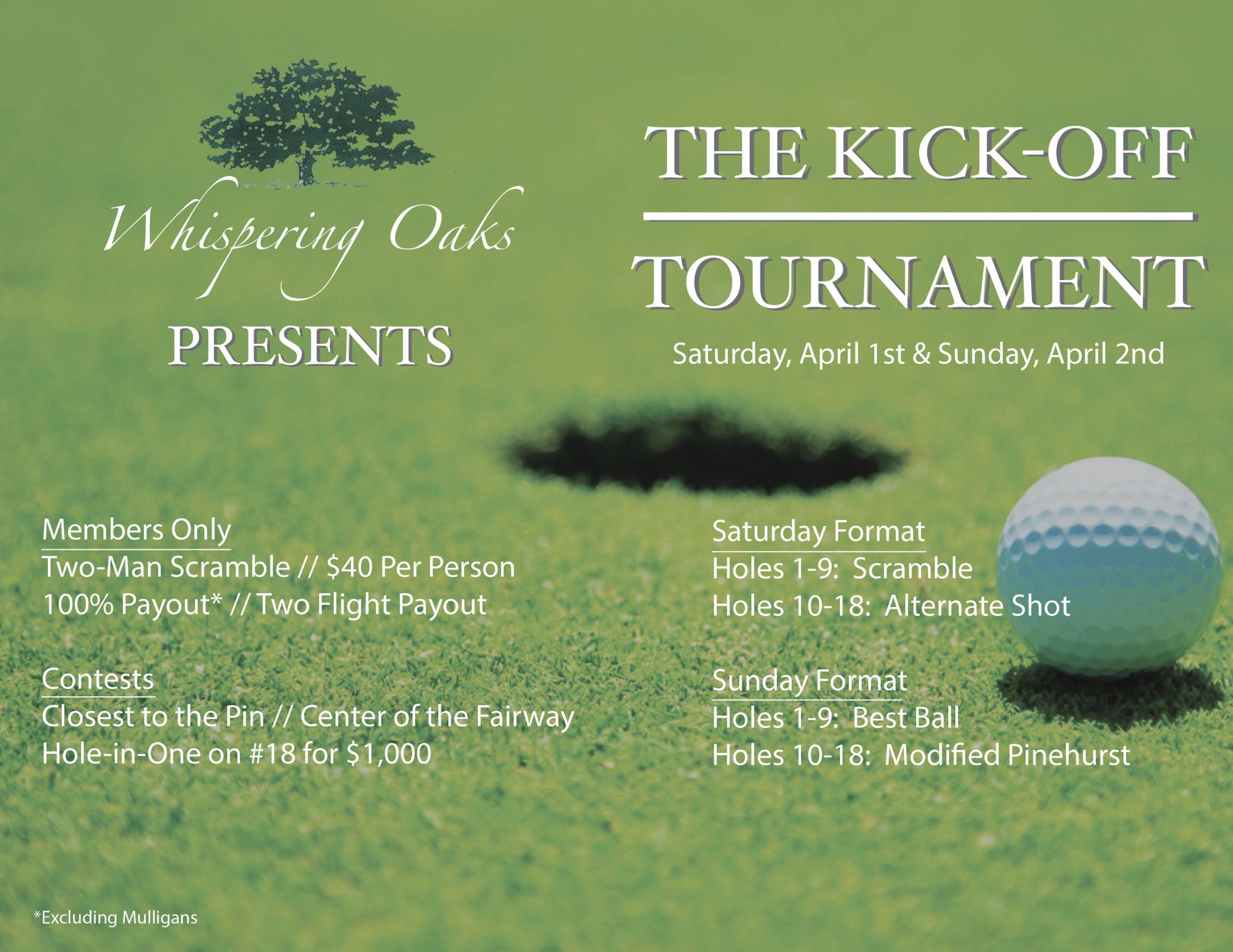 2017 Kick Off Tournament Whispering Oaks Golf Course